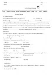 English Worksheet: Listening Exam