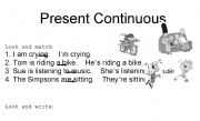 English worksheet: present continuous