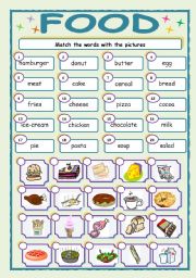 English Worksheet: FOOD-1