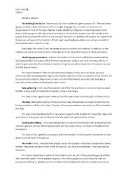 English Worksheet: reading lesson