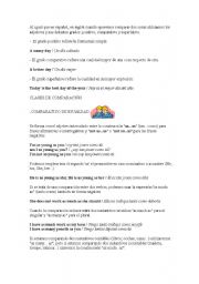 English Worksheet: comparatives and superlatives