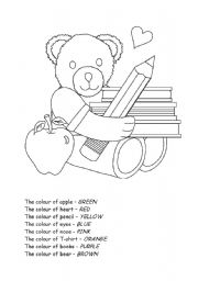 English Worksheet: COLORING CARD