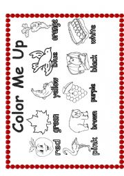 English Worksheet: Color me up