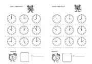 English Worksheet: WHAT TIME IS IT?