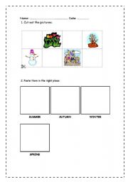 English worksheet: seasons