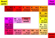 English Worksheet: Past simple - Board game