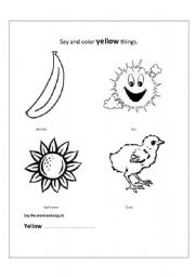 English Worksheet: Yellow 