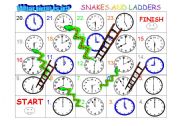 English Worksheet: Time SNakes and Ladders