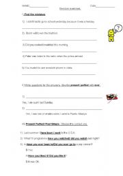 English Worksheet: Revision exercises