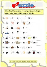 English Worksheet: puzzle