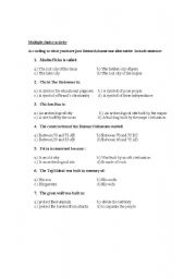 English Worksheet: seven world wonders worksheet