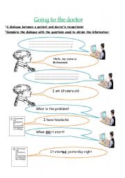 English Worksheet: going to the doctor