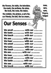 English Worksheet: senses