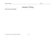 English Worksheet: The chronicles of Narnia--summary writing guidance