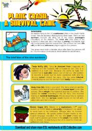 English Worksheet: Plane Crash Survivors (Debate 2.) New characters Pre-Intermediate