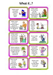 English Worksheet: Second Conditional Speaking cards - Set 2/3