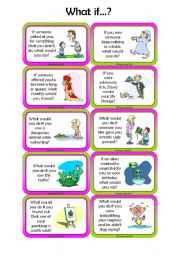 English Worksheet: Conditional II Speaking Cards - Set 3/3