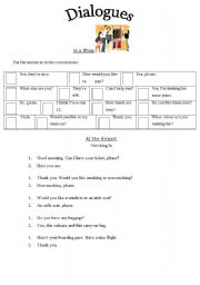 English Worksheet: Dialogues2