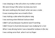 English Worksheet: past simple past continuous
