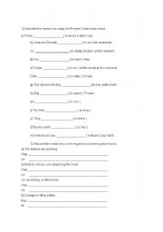 English worksheet: Present Continuos Tense