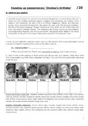 English Worksheet: worksheet keeping up appearances