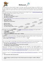 English Worksheet: Sherlock Holmess webquest