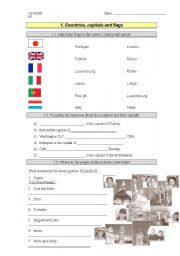 English Worksheet: Countries