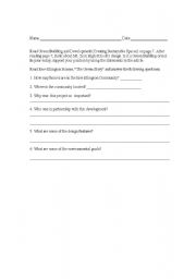 English worksheet: E Homes