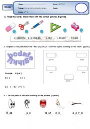 English Worksheet: the alphabet