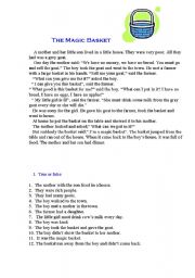 English worksheet: THE MAGIK BASKET