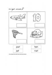 English worksheet: Cut and paste 1