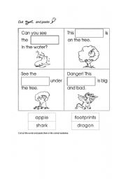 English Worksheet: Cut and paste 2