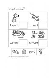 English worksheet: Cut and paste 3