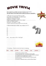 English Worksheet: Movie Trivia