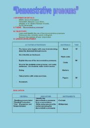 English worksheet: demonstrative pronouns