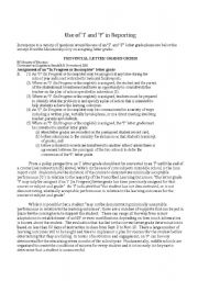 English worksheet: reports