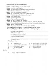 English Worksheet: reading