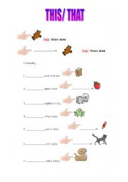 English Worksheet: THIS and THAT