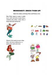 English Worksheet: Clothes match