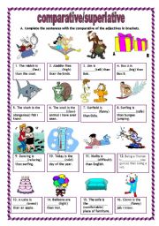 English Worksheet: Comparative and superlative (18.05.10)