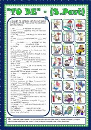 VERB TO BE (PAST SIMPLE )- AFFIRMATIVE, NEGATIVE and INTERROGATIVE FORMS (+KEY) - FULLY EDITABLE