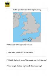 English worksheet: QUIZZ SUR JERSEY