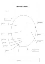 English Worksheet: Draw your face