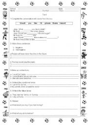 English Worksheet: test future tense and conditinal