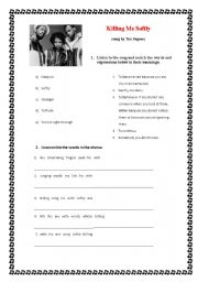 English Worksheet: Killing me softly