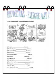 English Worksheet: Preposition Exercise Page 2