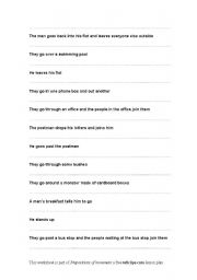 English Worksheet: Cut-up for prepositions of movement