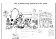 English Worksheet: on the farm