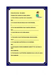 English Worksheet: Let and Allow 2