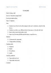 English worksheet: top notch -lesson plan